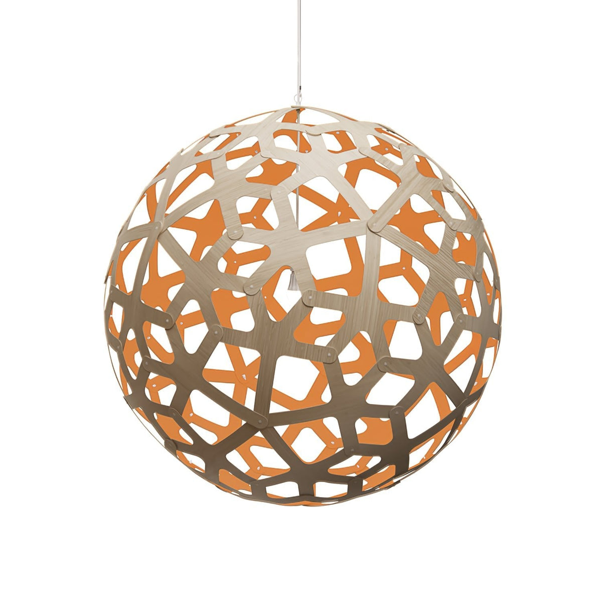 Rininia hanglamp geometrisch geweven hout