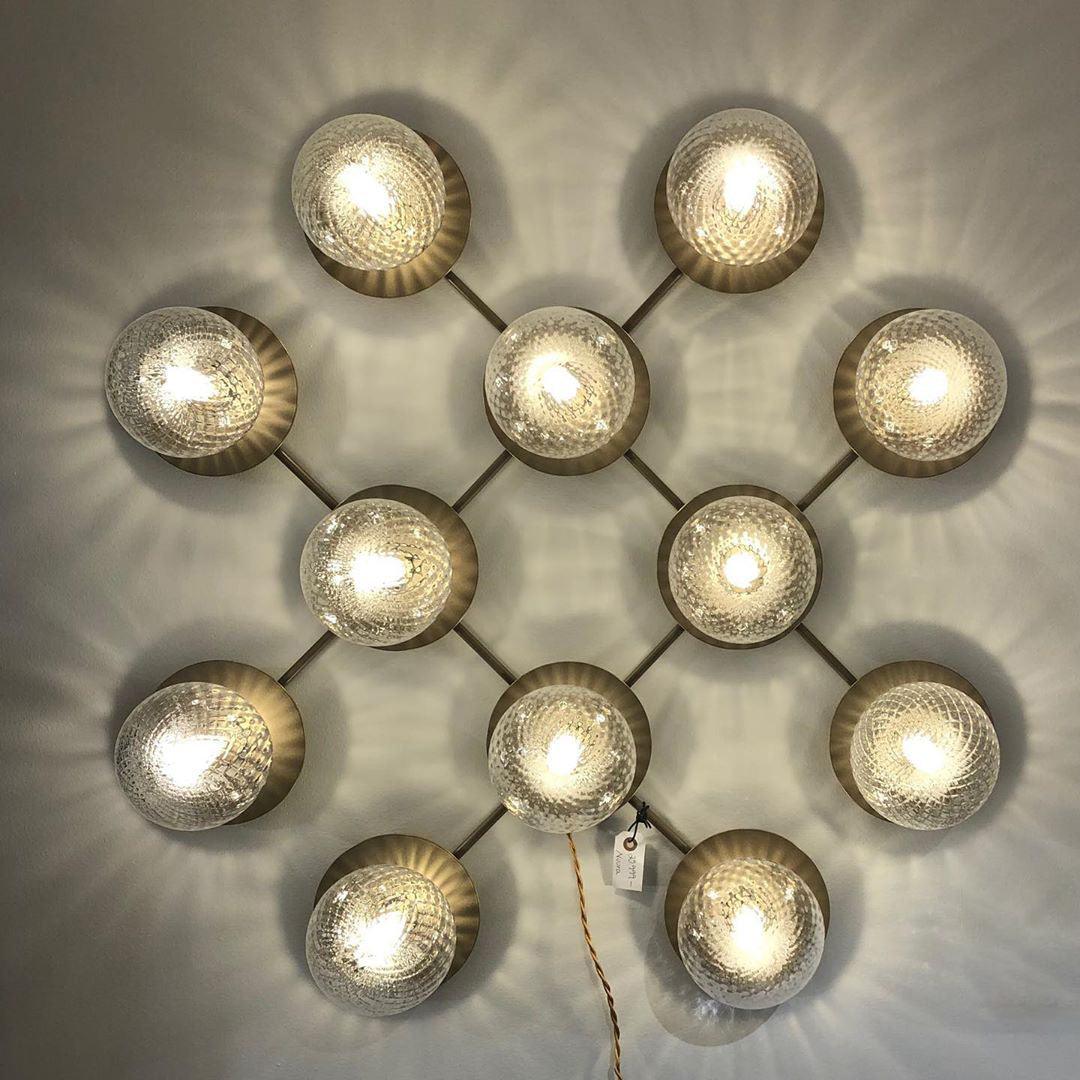 Nifte wandlamp Ronde Schijf Mondblaasglas Minimalistisch met bolvormige kap