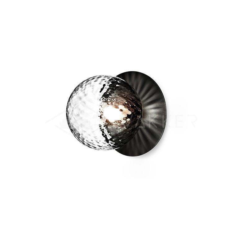 Nifte wandlamp Ronde Schijf Mondblaasglas Minimalistisch met bolvormige kap