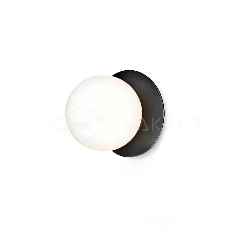 Nifte wandlamp Ronde Schijf Mondblaasglas Minimalistisch met bolvormige kap