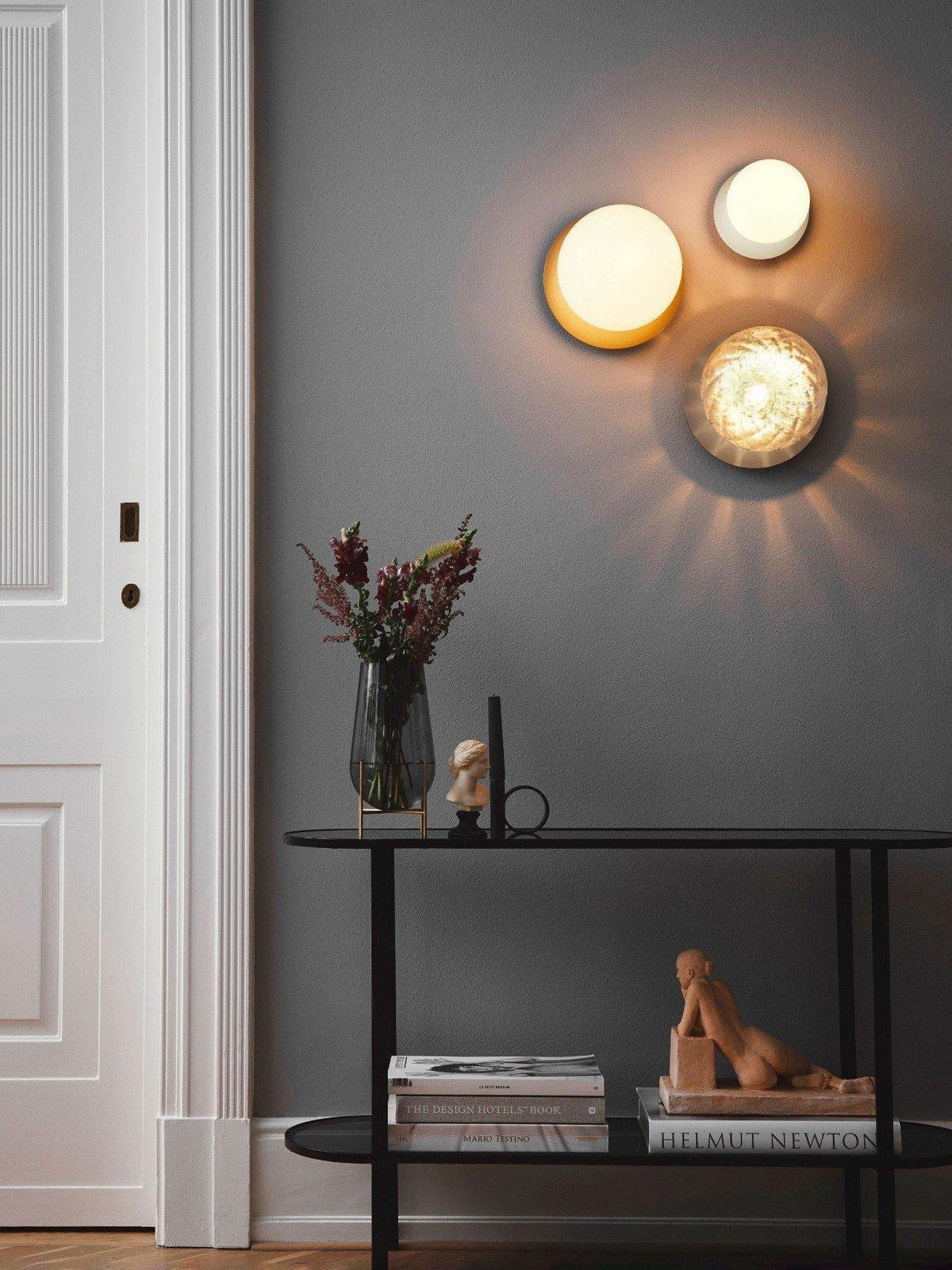 Nifte wandlamp Ronde Schijf Mondblaasglas Minimalistisch met bolvormige kap