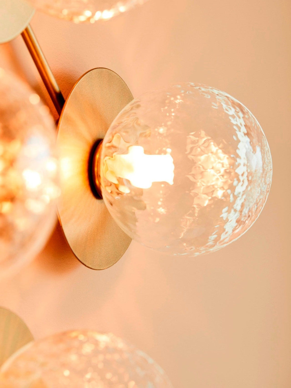 Nifte wandlamp Ronde Schijf Mondblaasglas Minimalistisch met bolvormige kap