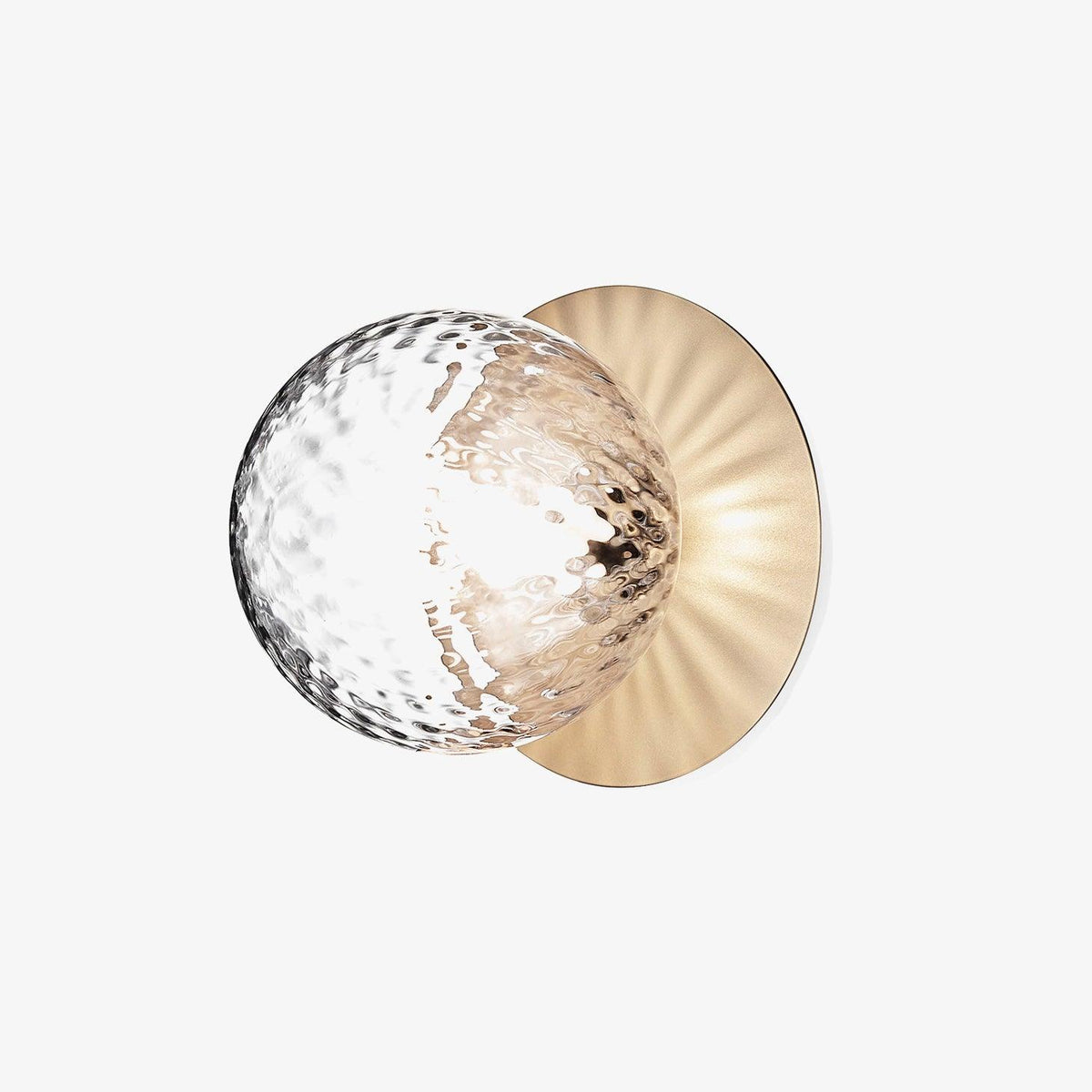 Nifte wandlamp Ronde Schijf Mondblaasglas Minimalistisch met bolvormige kap
