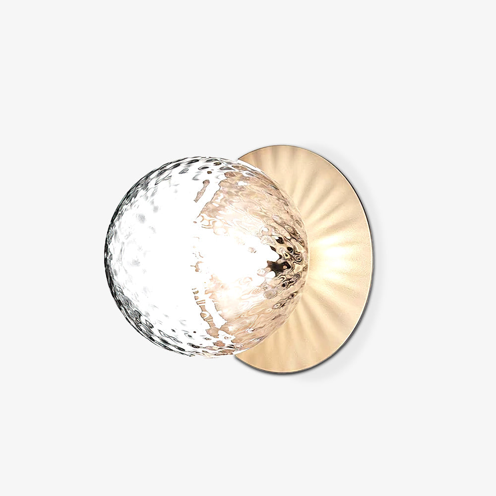 Nifte wandlamp Ronde Schijf Mondblaasglas Minimalistisch met bolvormige kap