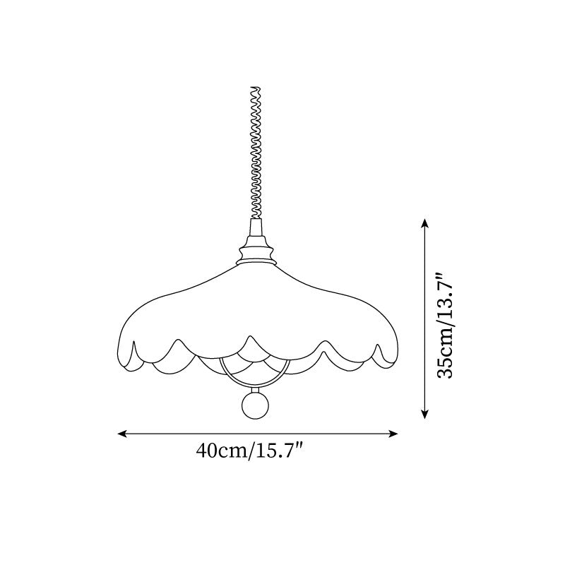 Hanglamp Petals met patroon Vintage Bloemen Frans Elegante met bloemblaadjes