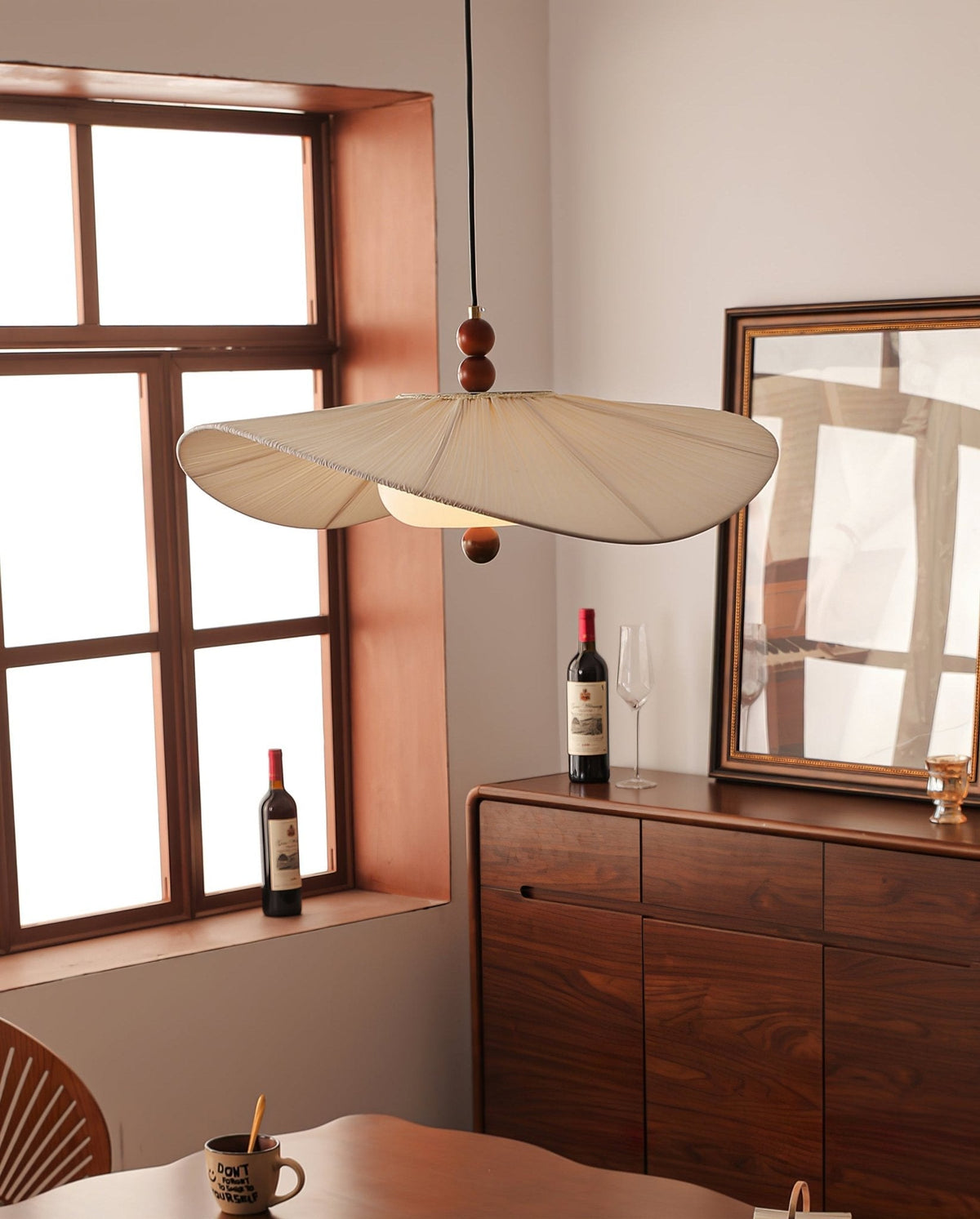 Zovenil hanglamp met organisch textiel