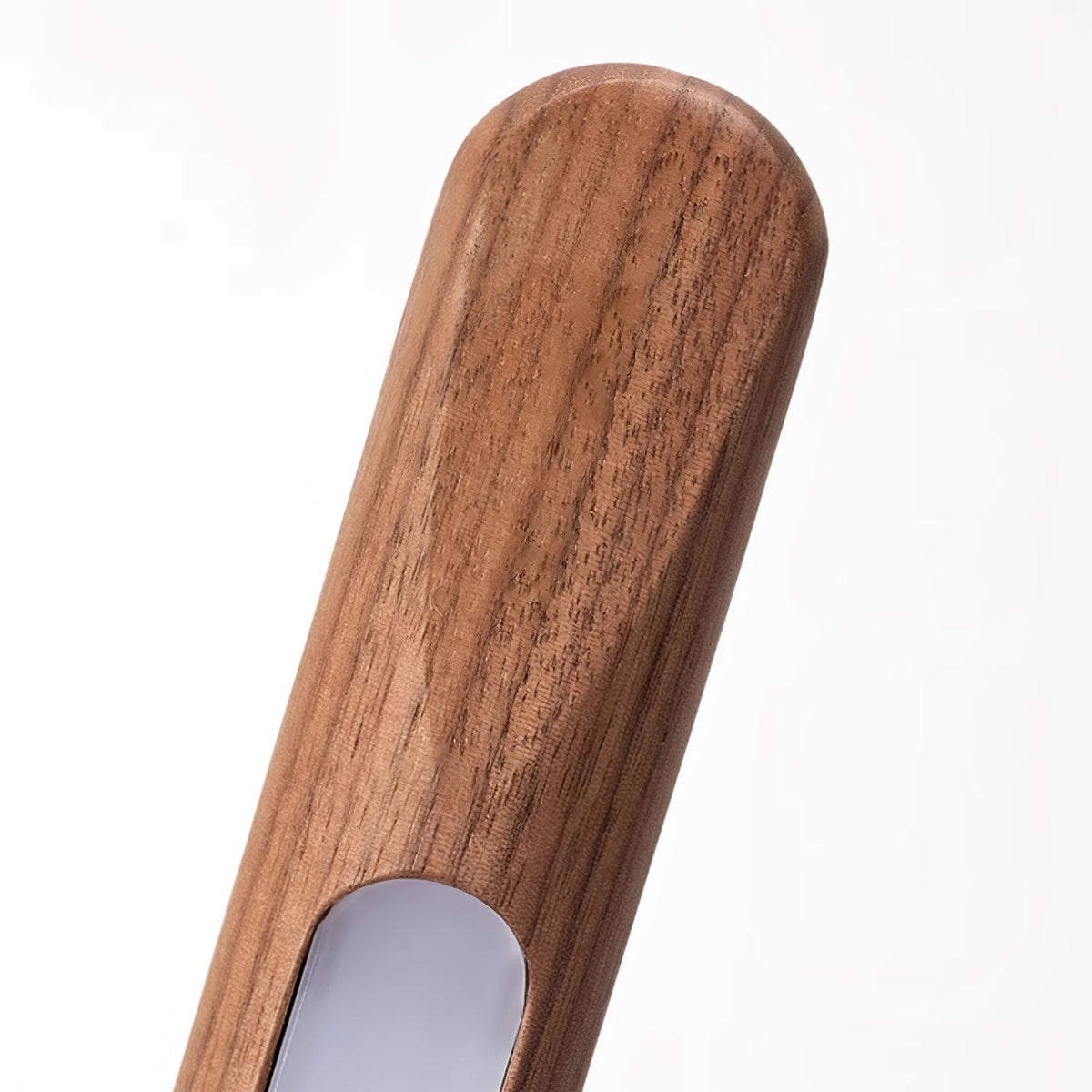 Echo Lineaire moderne vloerlamp van walnoothout