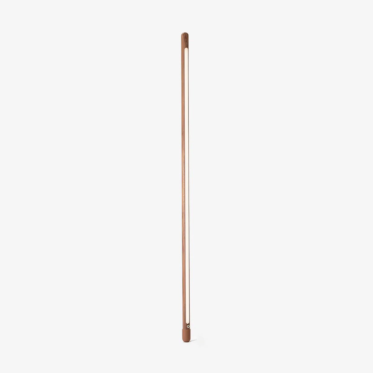 Echo Lineaire moderne vloerlamp van walnoothout