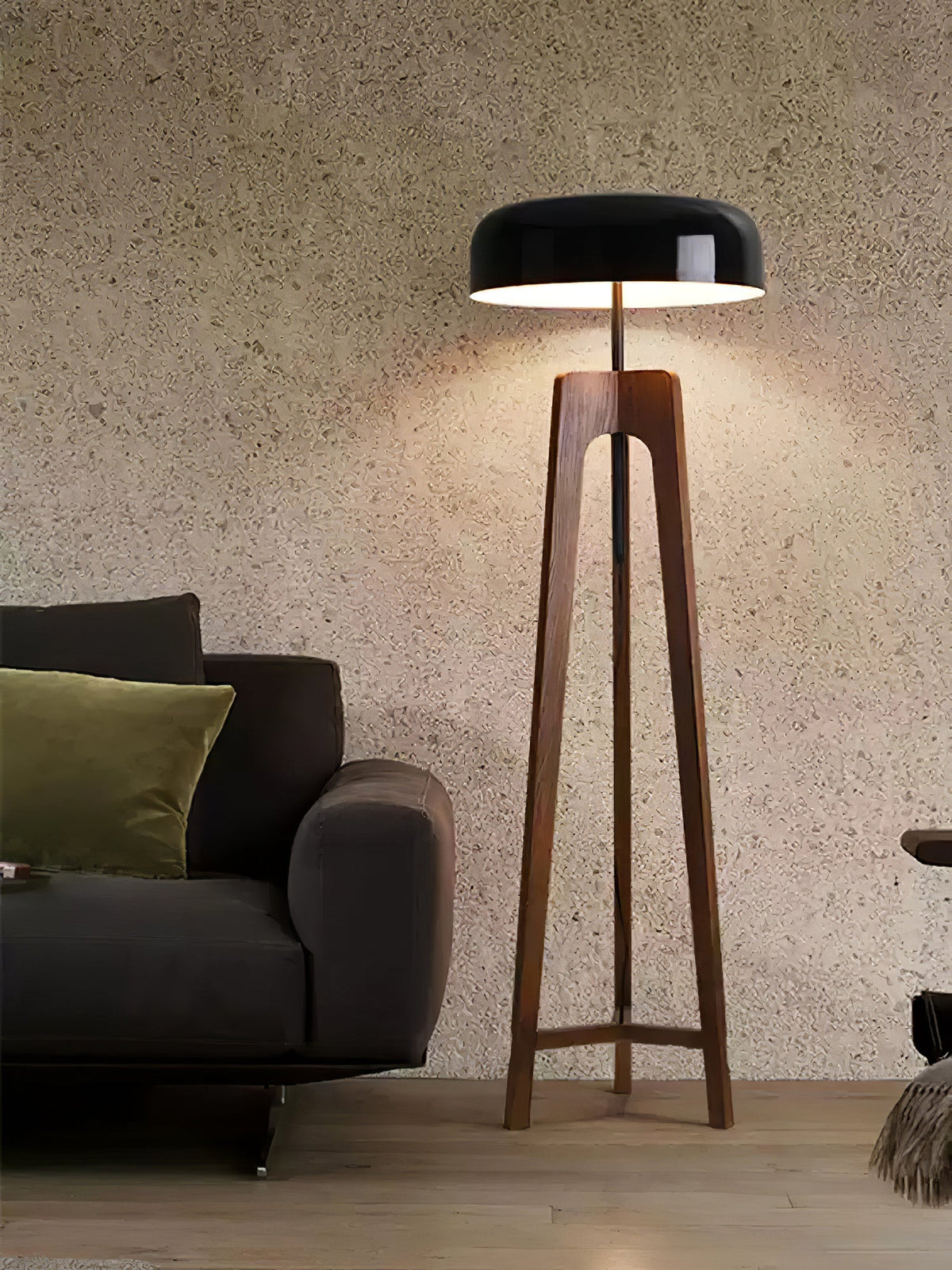 Kovain Houten Minimalistische vloerlamp