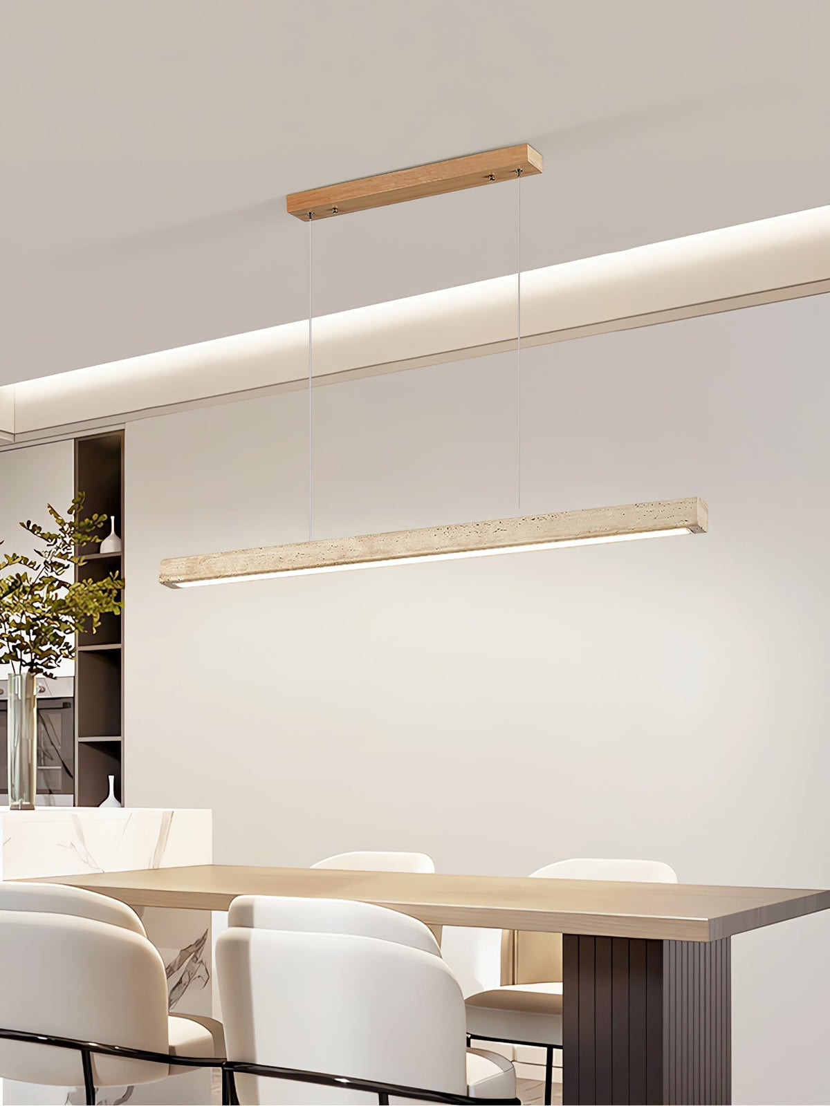 Lyven Minimalistische hanglamp van travertin
