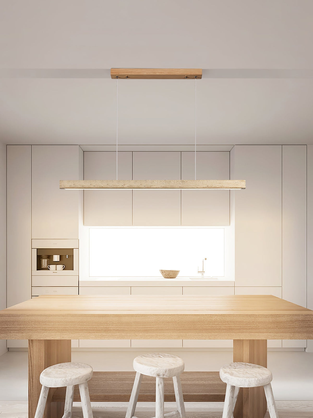 Lyven Minimalistische hanglamp van travertin