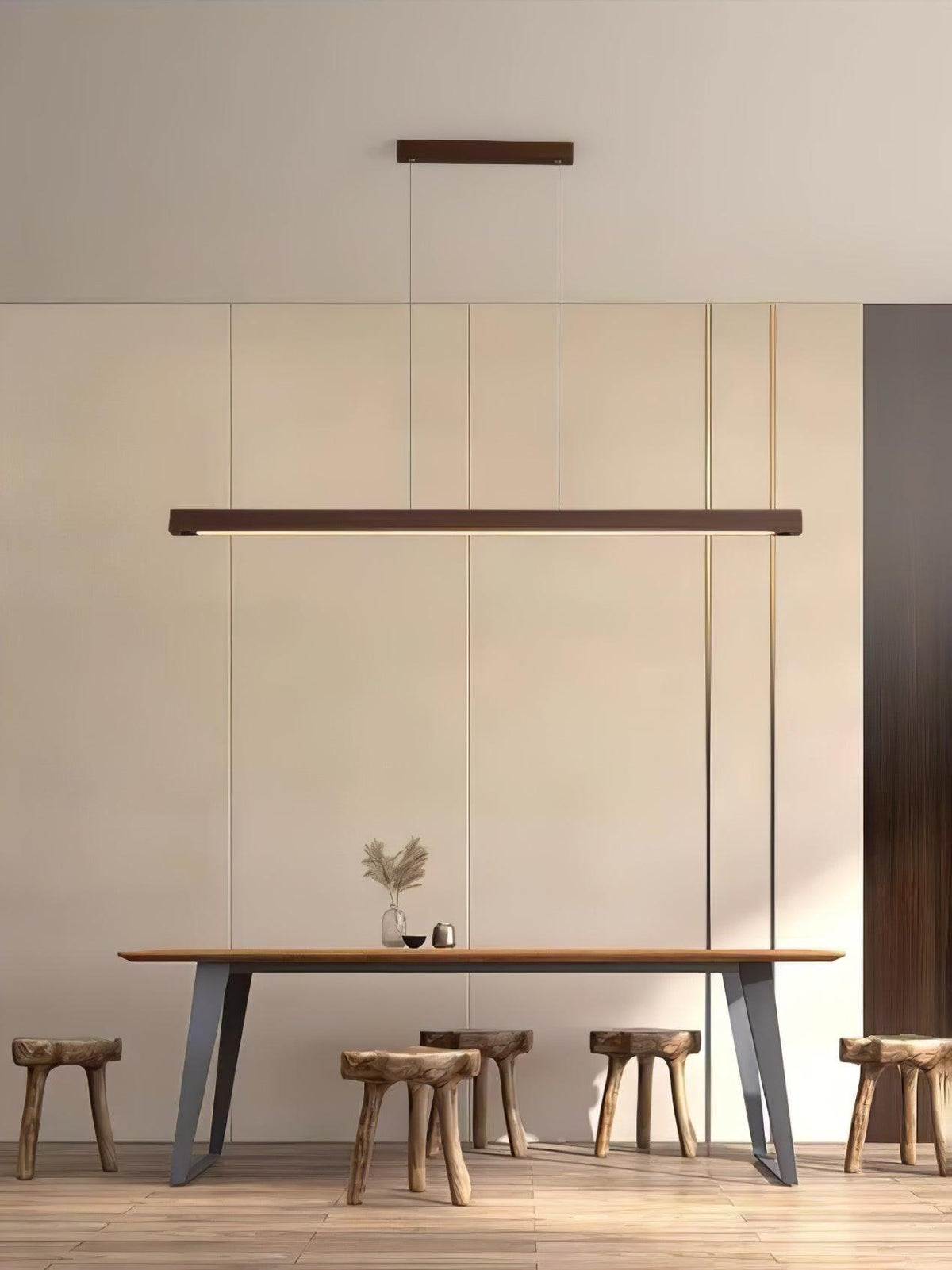 Aro Lineaire hanglamp van hout