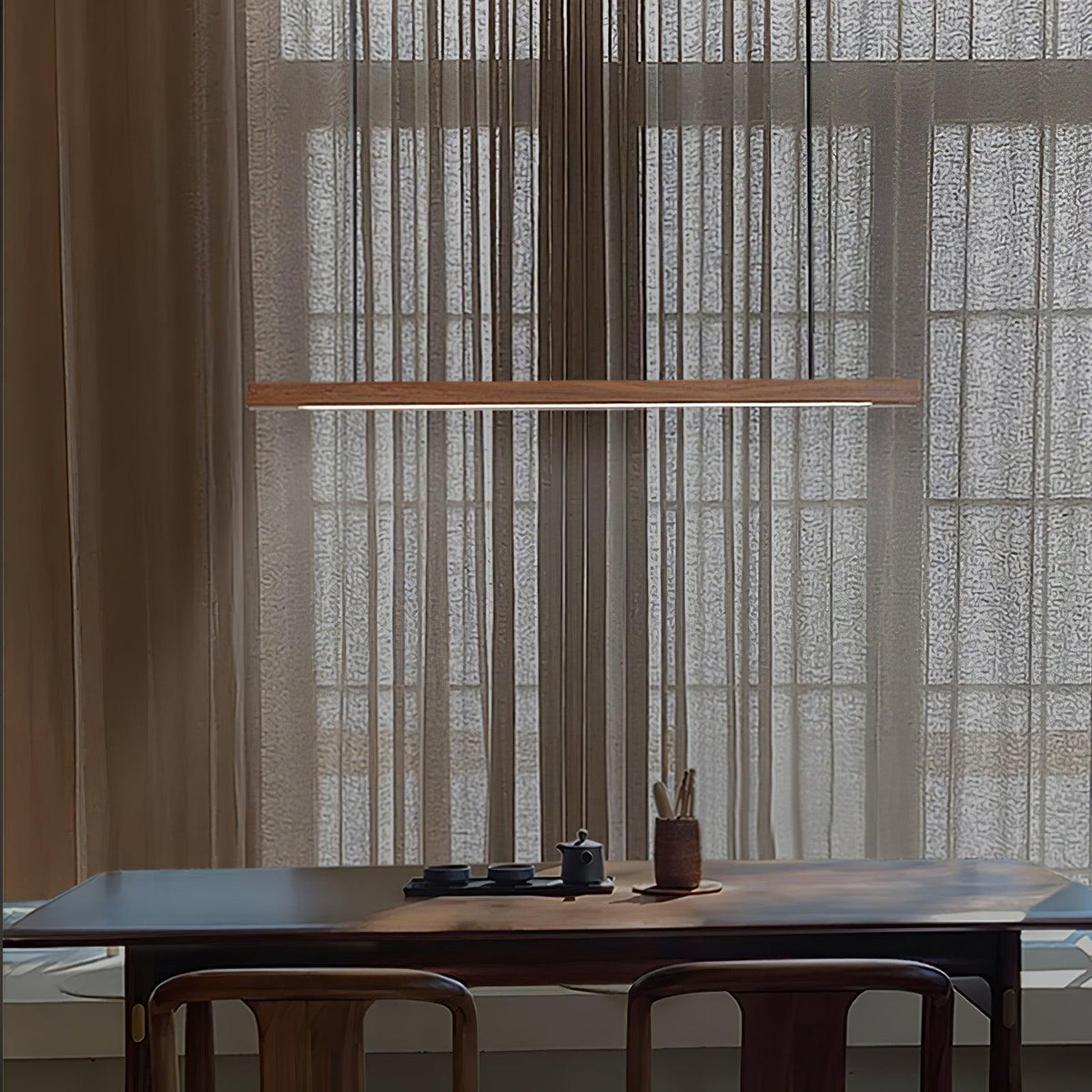 Aro Lineaire hanglamp van hout