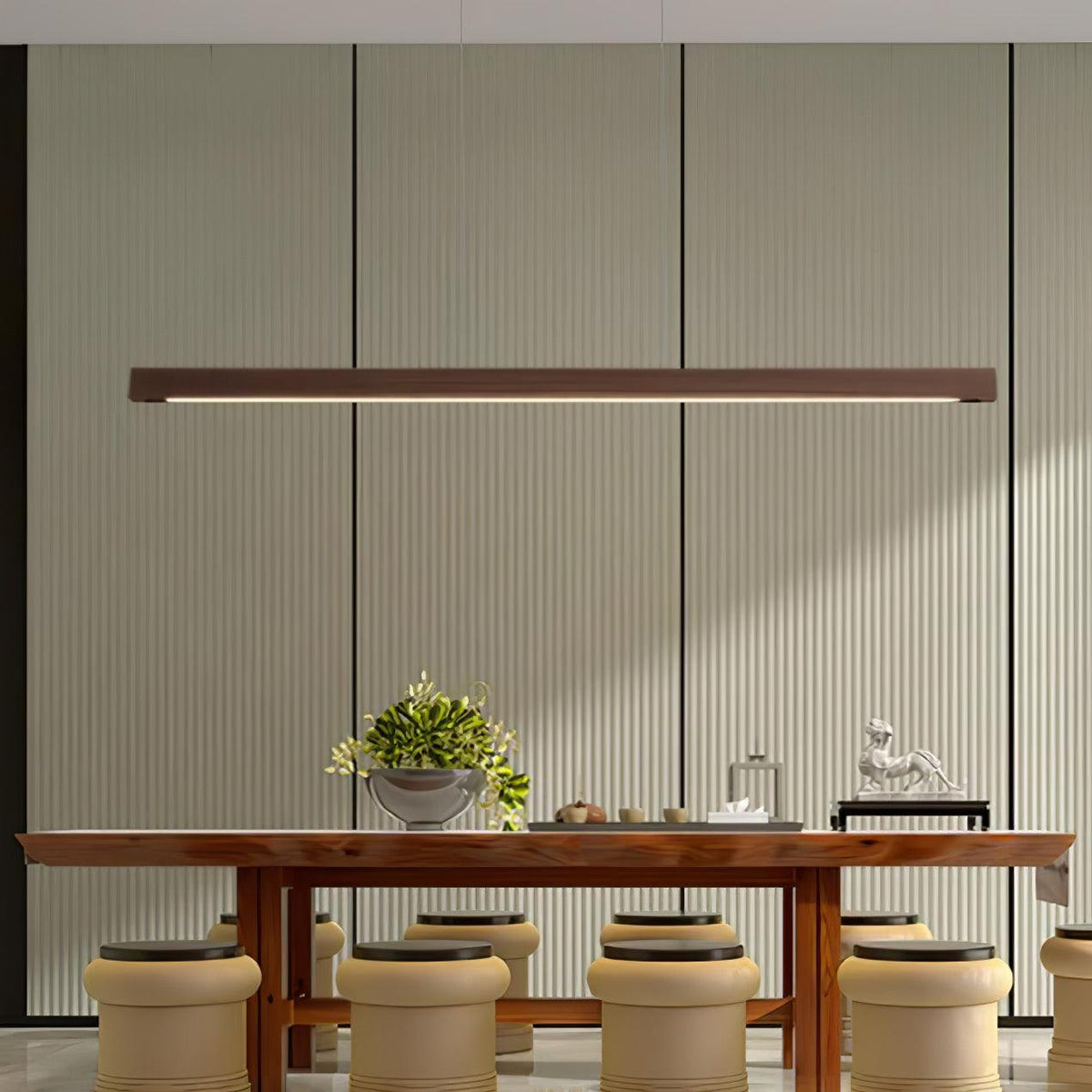 Aro Lineaire hanglamp van hout