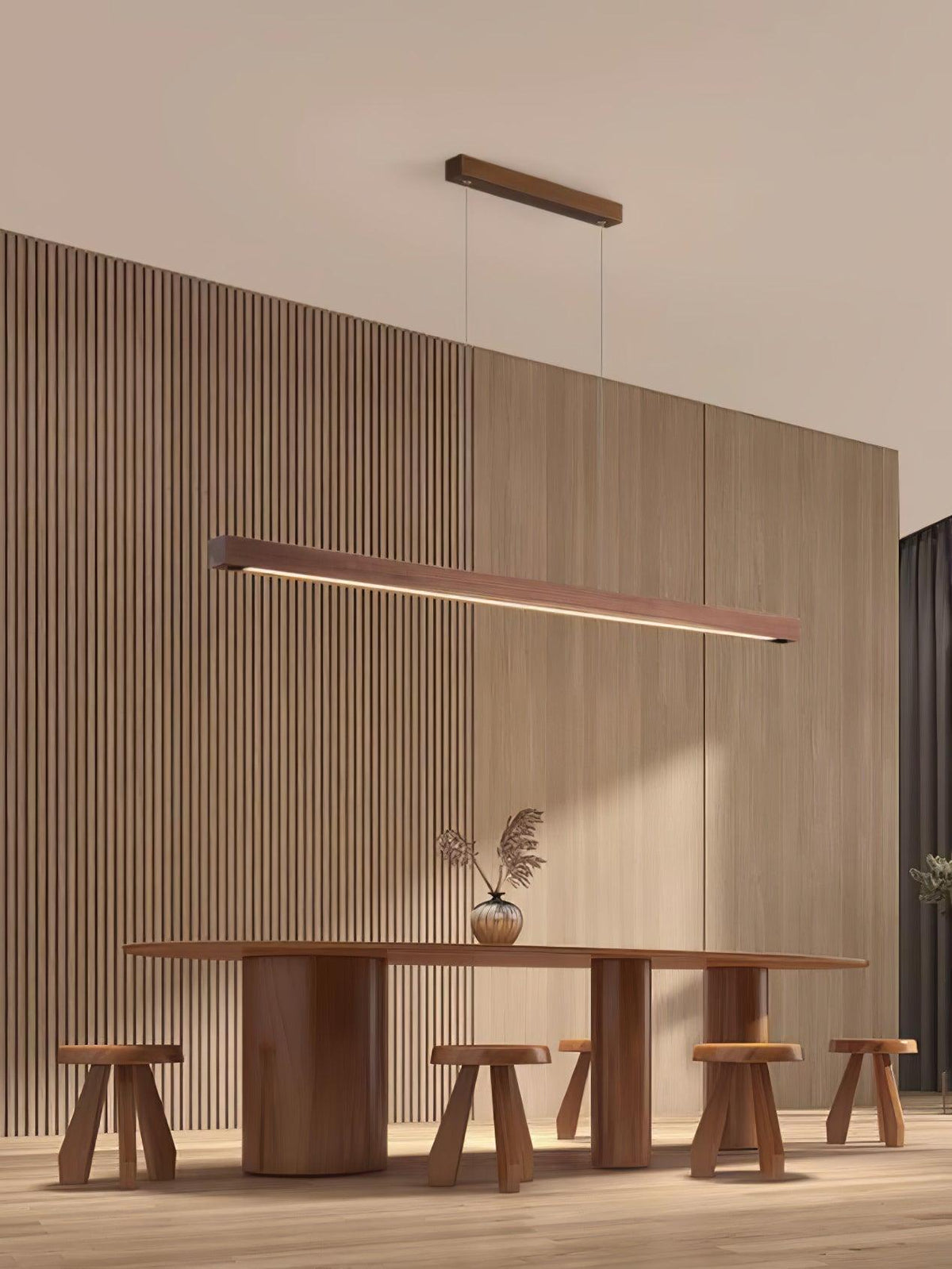 Aro Lineaire hanglamp van hout