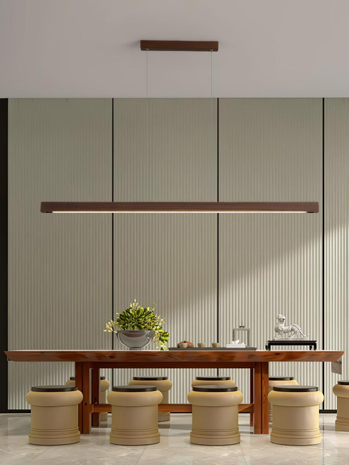 Aro Lineaire hanglamp van hout