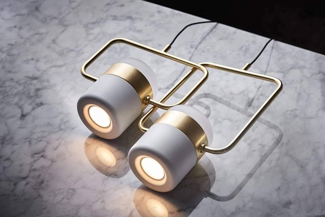 Lirael Hanglamp Verstelbaar Glas met Messing