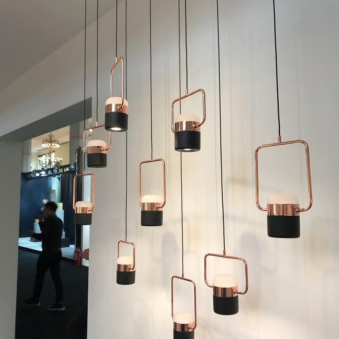 Lirael Hanglamp Verstelbaar Glas met Messing