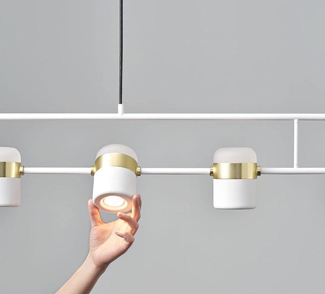 Lirael Hanglamp Verstelbaar Glas met Messing