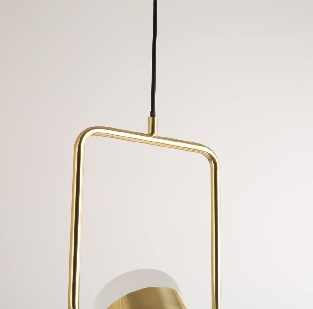 Lirael Hanglamp Verstelbaar Glas met Messing