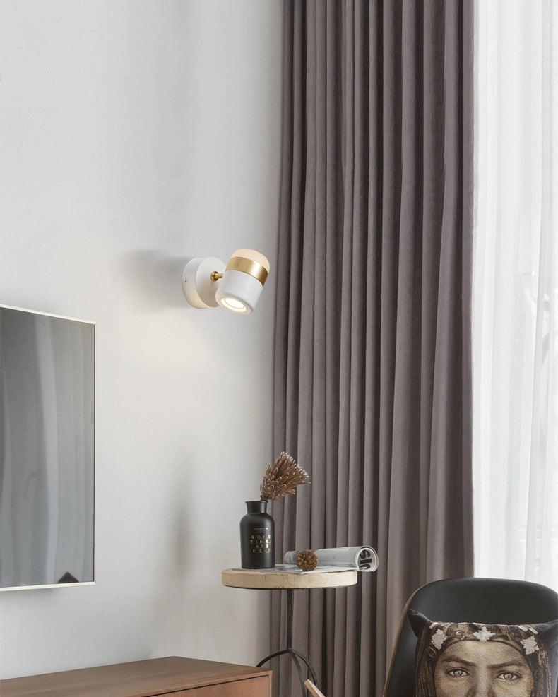 Liorinora wandlamp zwart met matglas en verstelbare kop
