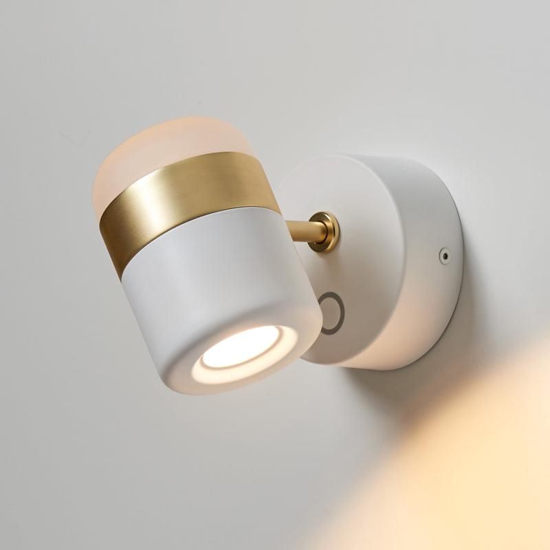 Liorinora wandlamp zwart met matglas en verstelbare kop