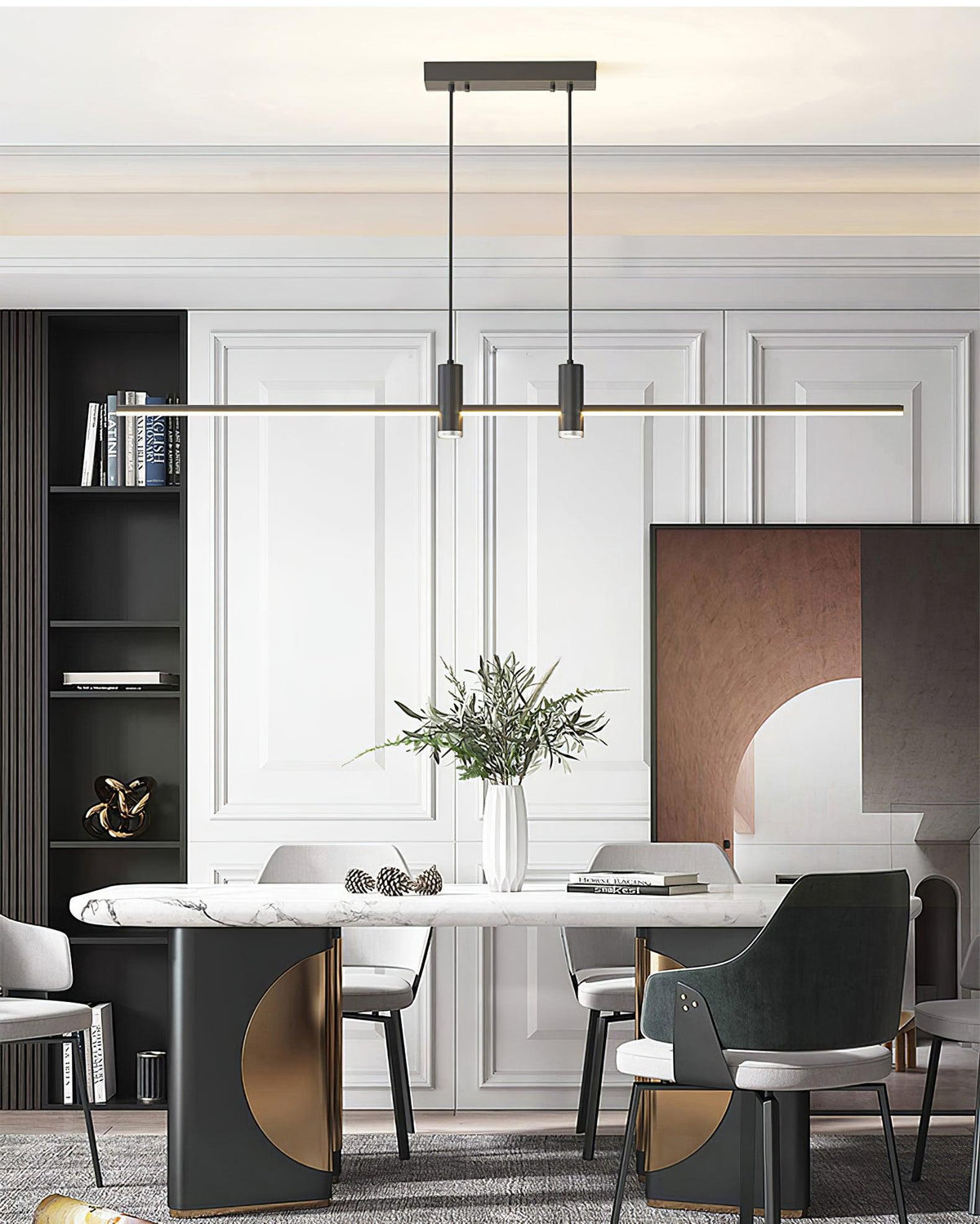 Auroaine Moderne hanglamp van goudkleurig metaal minimalistisch voor eetkamer