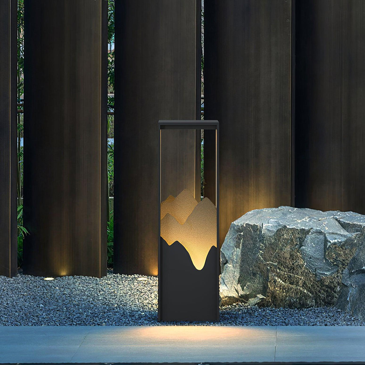 Zen Rustieke buitenhanglamp van acryl
