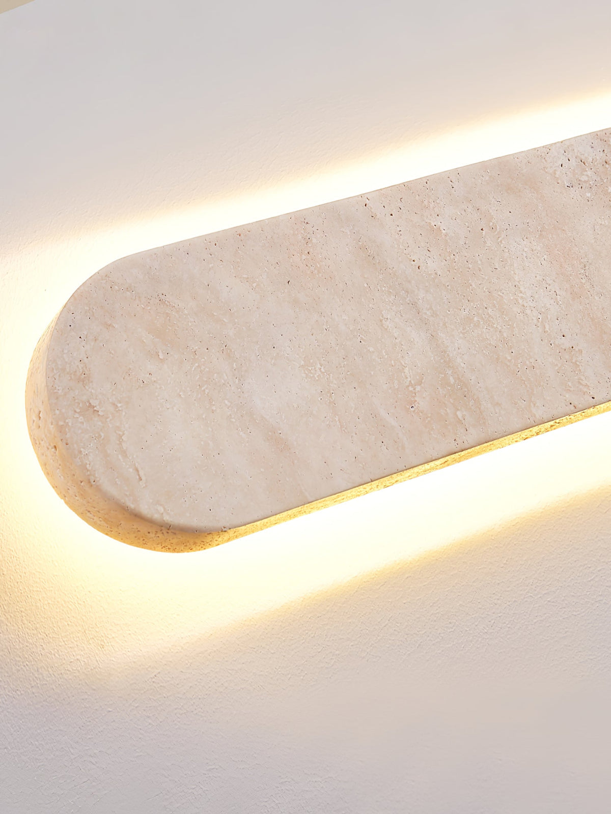 Elraee Geel travertin wandlamp