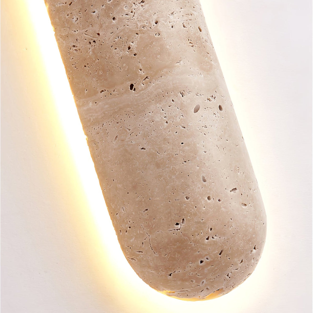 Aelius wandlamp Geel travertin