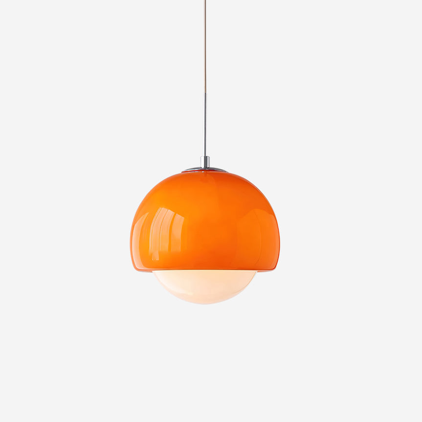 Lipko hanglamp met glazen bol retro modern kleurrijk