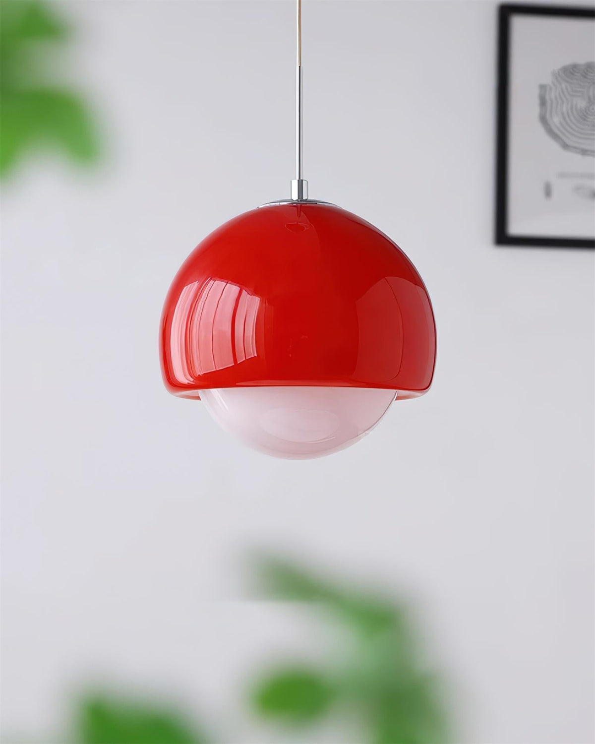 Lipko hanglamp met glazen bol retro modern kleurrijk