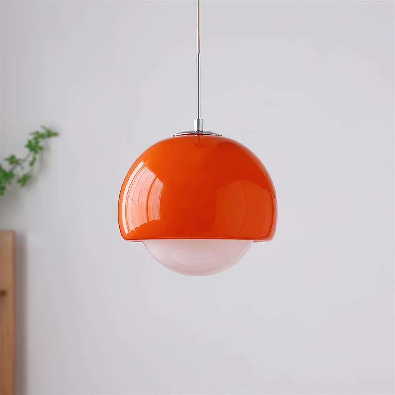 Lipko hanglamp met glazen bol retro modern kleurrijk