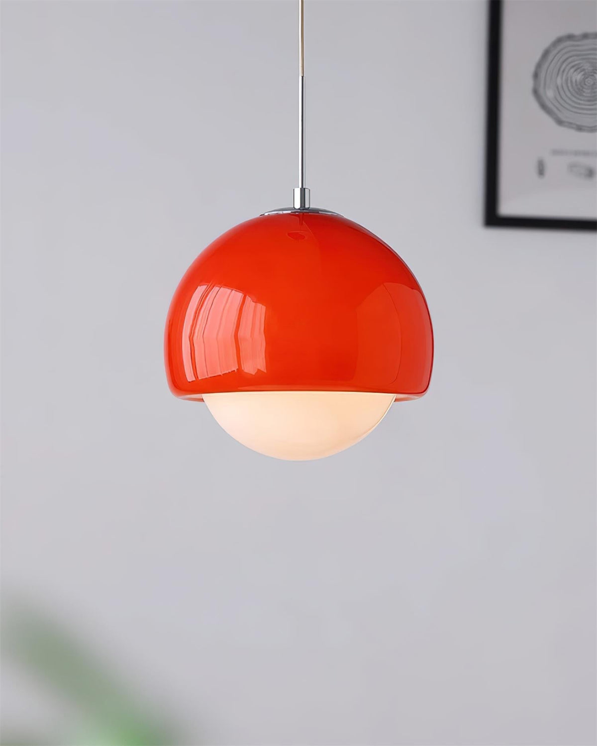 Lipko hanglamp met glazen bol retro modern kleurrijk