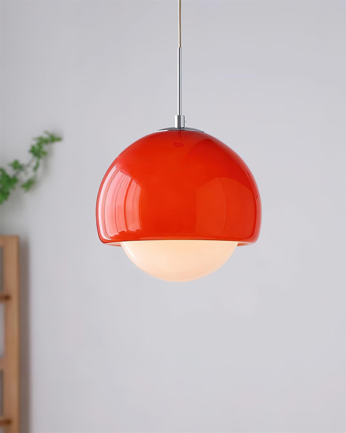 Lipko hanglamp met glazen bol retro modern kleurrijk