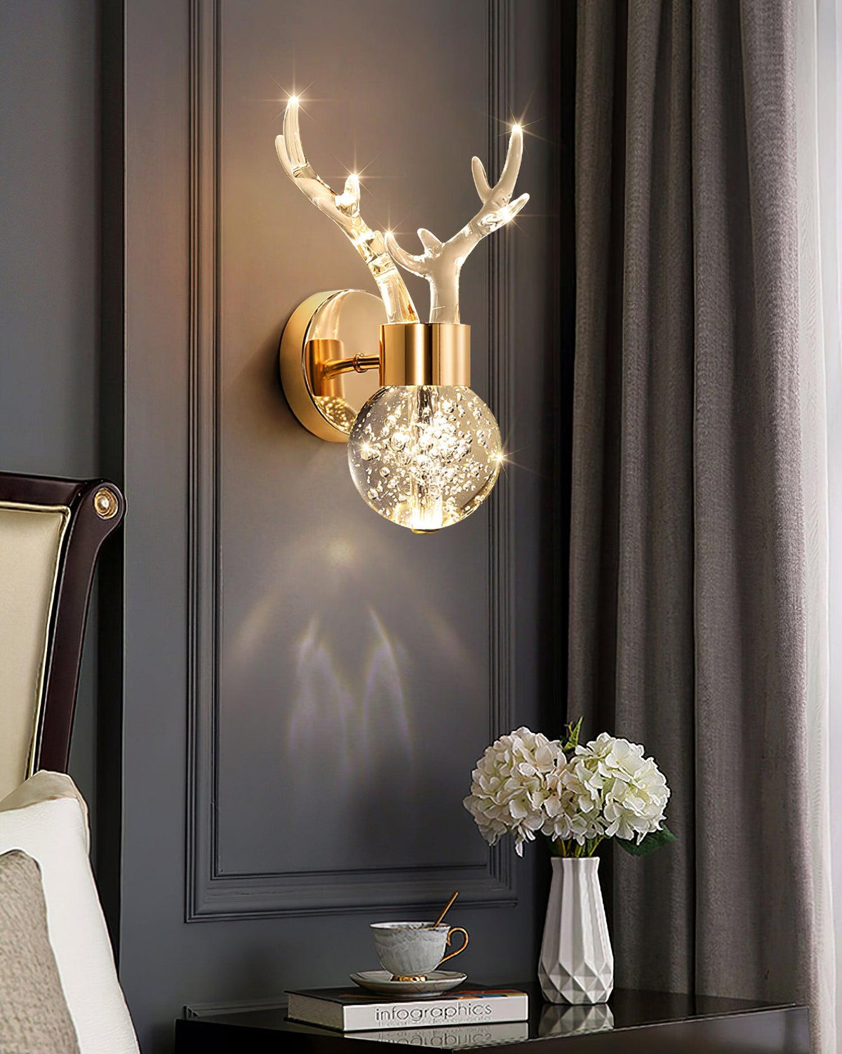 Cexi Postmodern Luxe Herten Kristal wandlamp