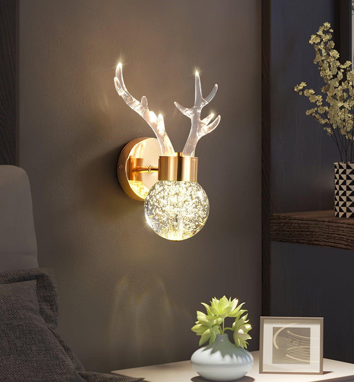 Cexi Postmodern Luxe Herten Kristal wandlamp