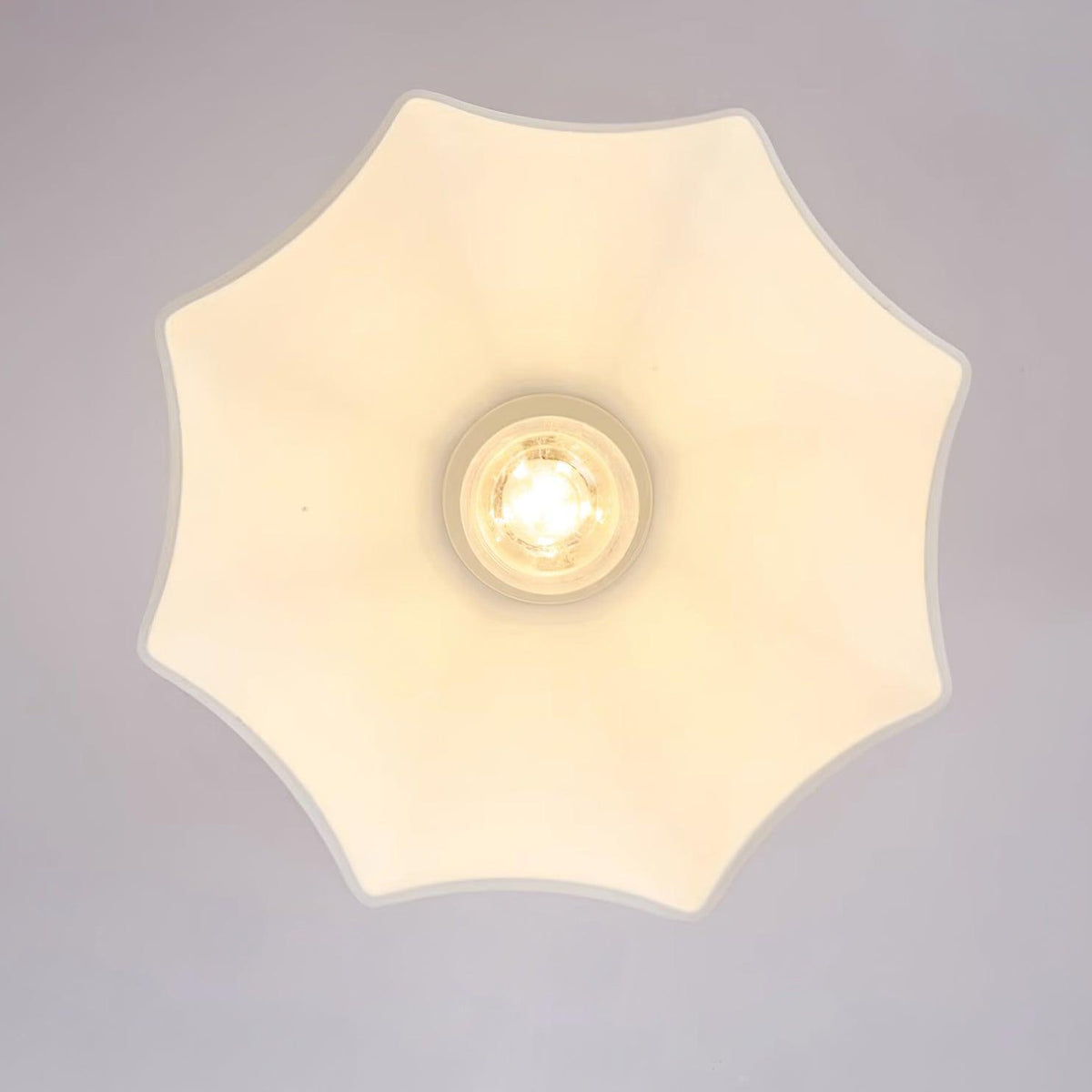 Veya messing basis en opalglas vlakke plafondlamp van glas
