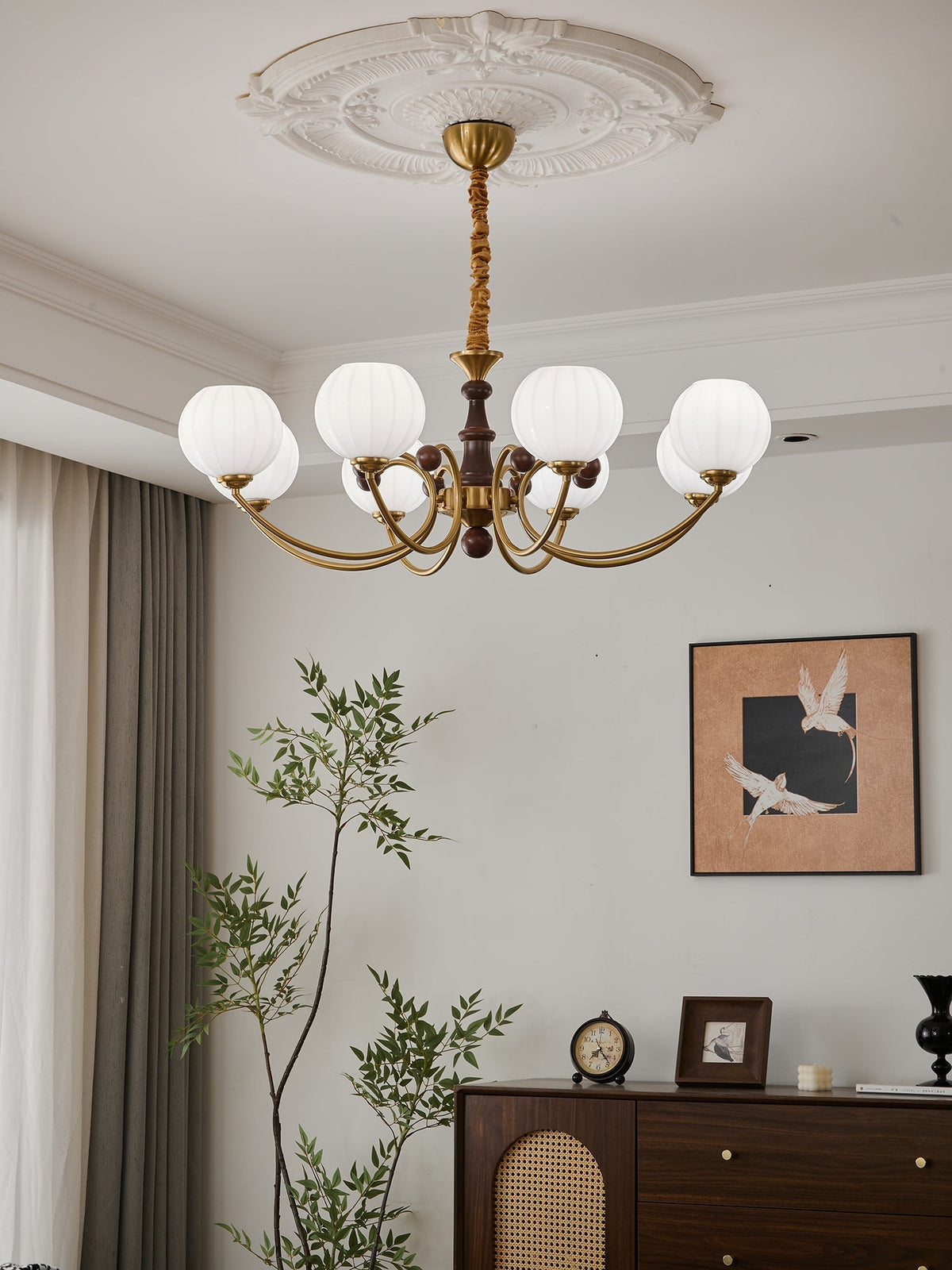 Omirara Traditionele Elegantie Vintage Houten Kroonluchter