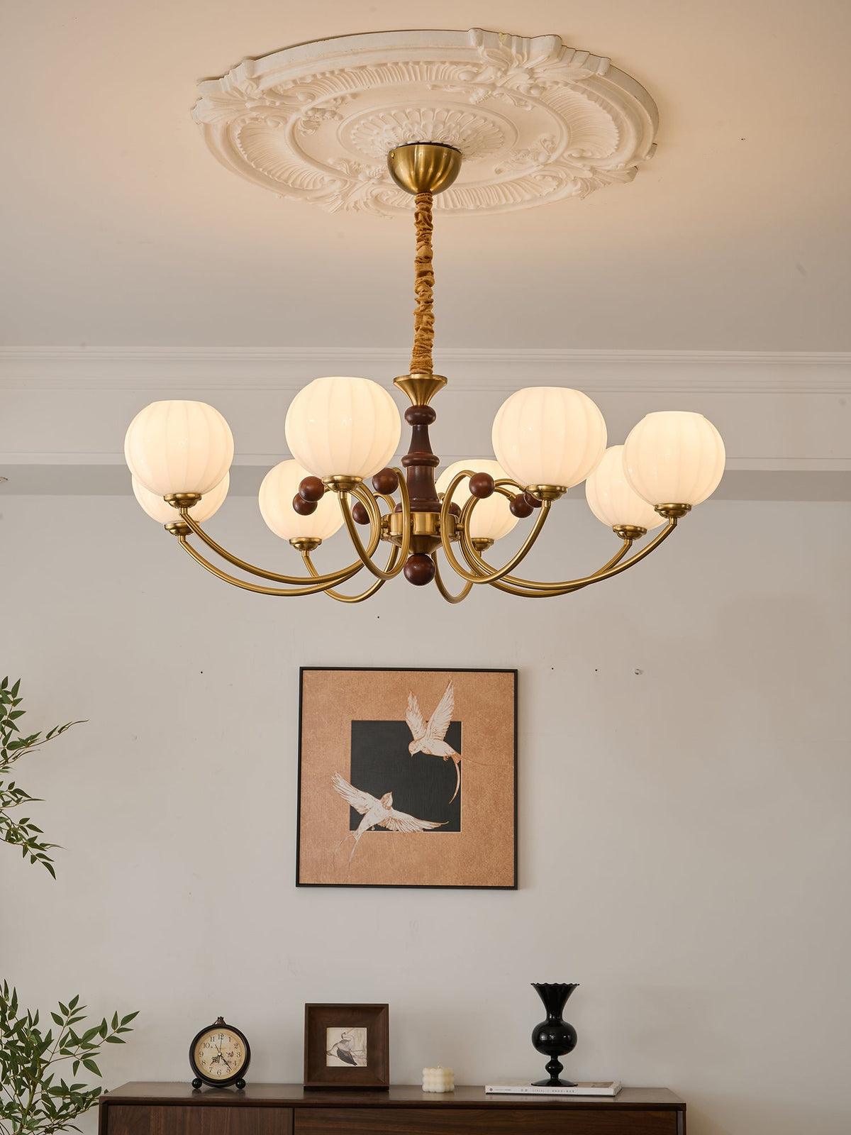 Omirara Traditionele Elegantie Vintage Houten Kroonluchter