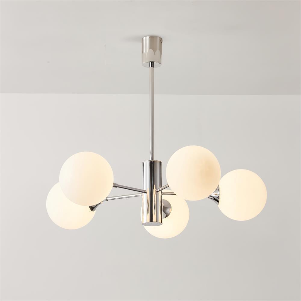 Eirivaria Kroonluchter chroom glas bollen