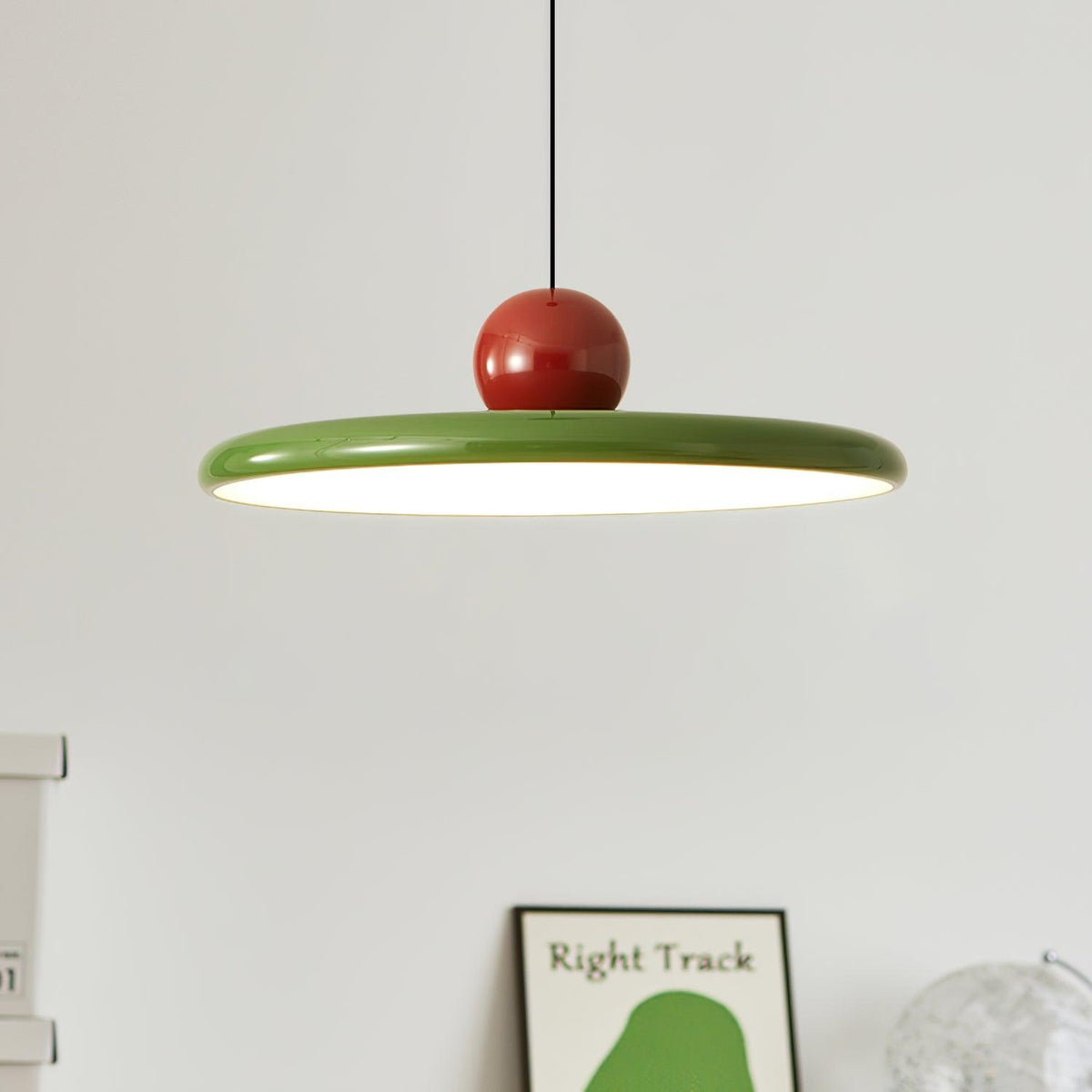 Terioaine hanglamp Swag groen en rood