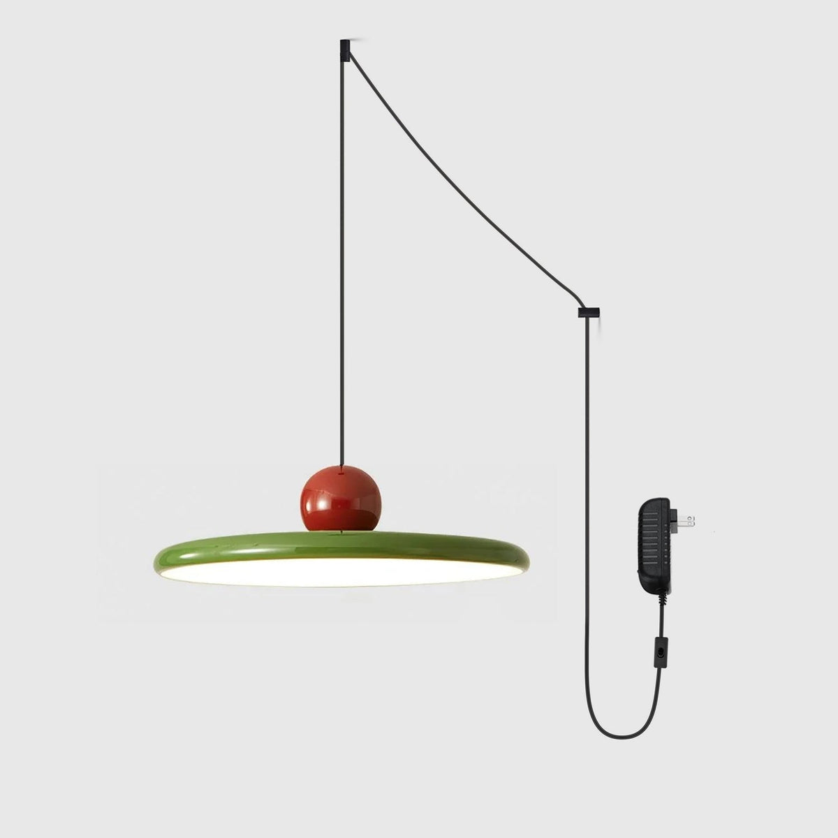 Terioaine hanglamp Swag groen en rood