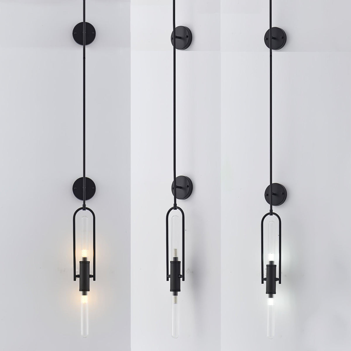 Isvyn Noordse kunst Lange Arc glas wandlamp
