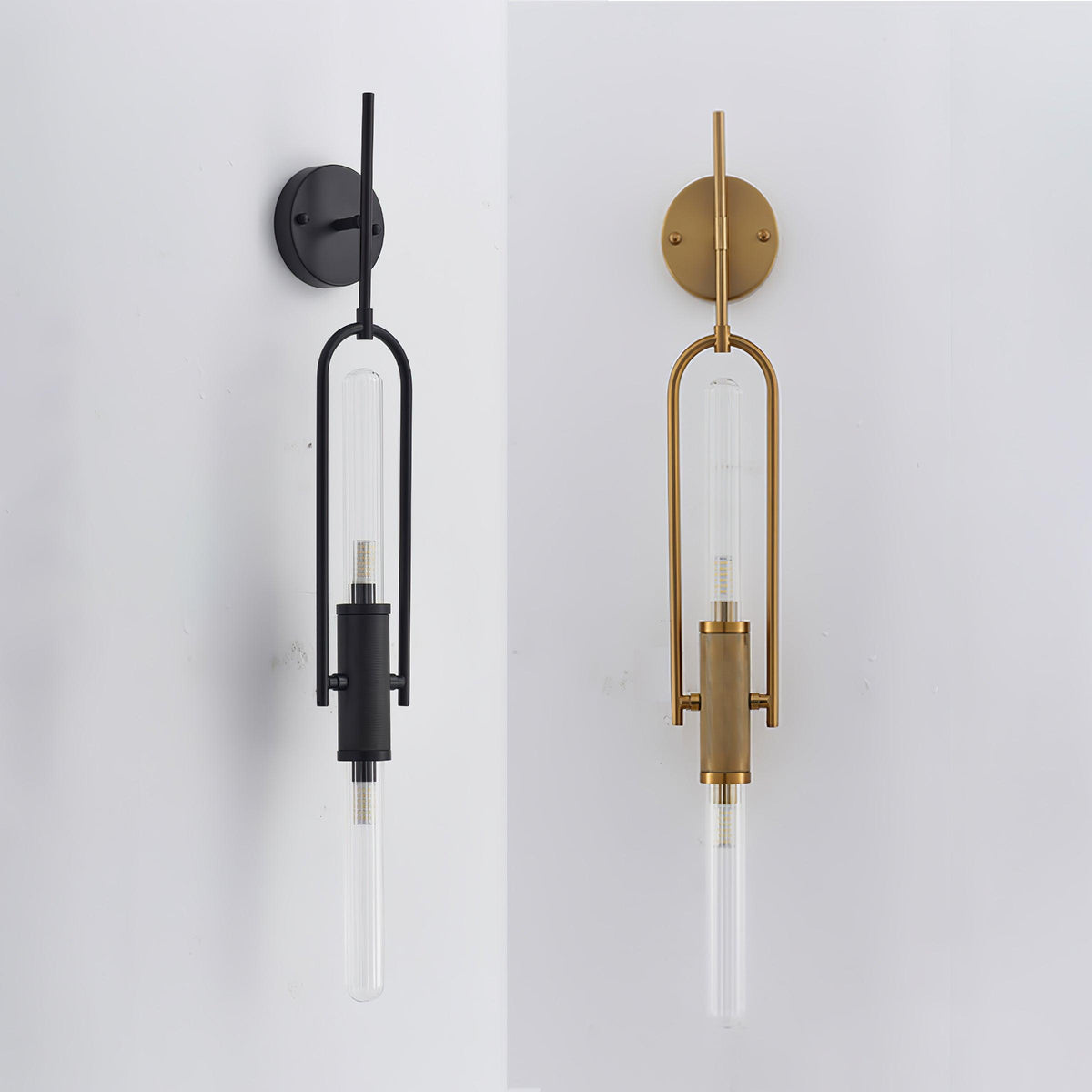 Isvyn Noordse kunst Lange Arc glas wandlamp