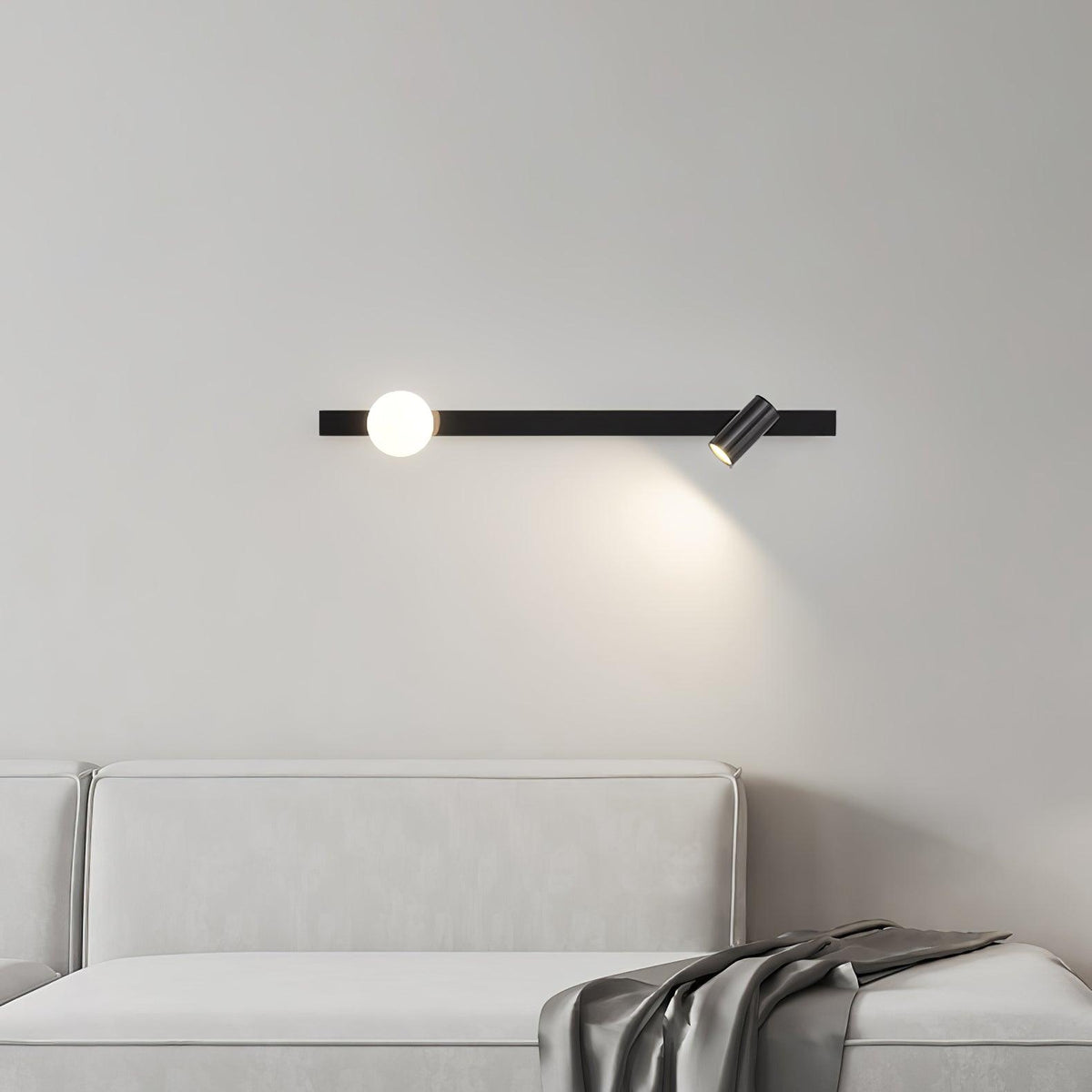 Aloz wandlamp van messing glas minimalistisch
