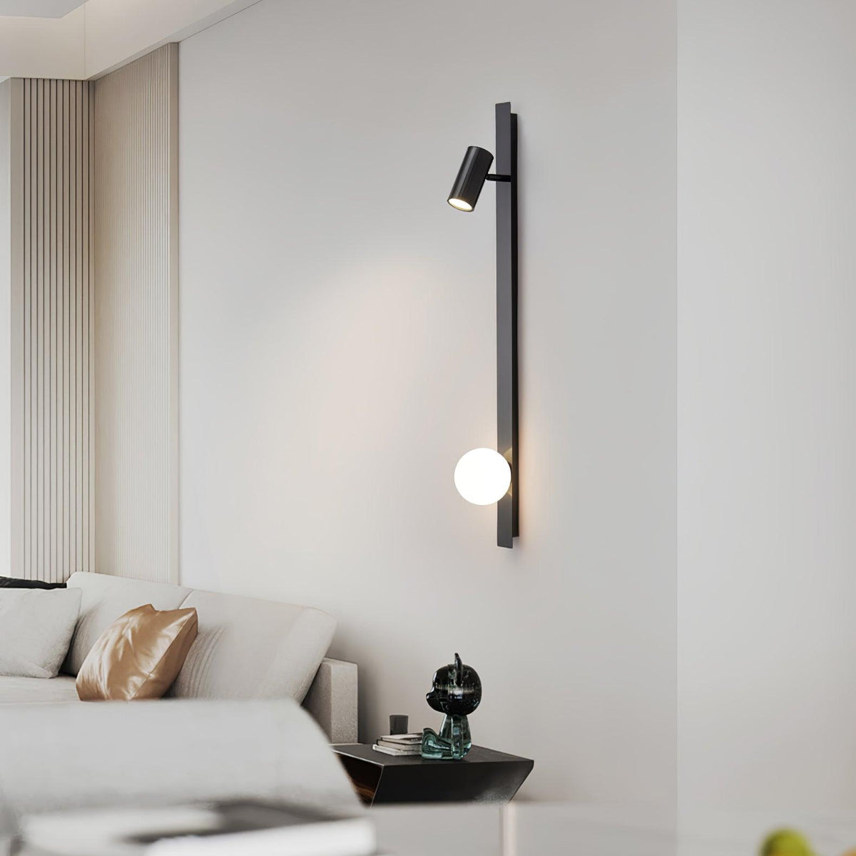 Aloz wandlamp van messing glas minimalistisch