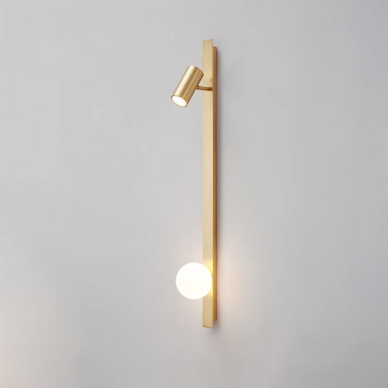 Aloz wandlamp van messing glas minimalistisch