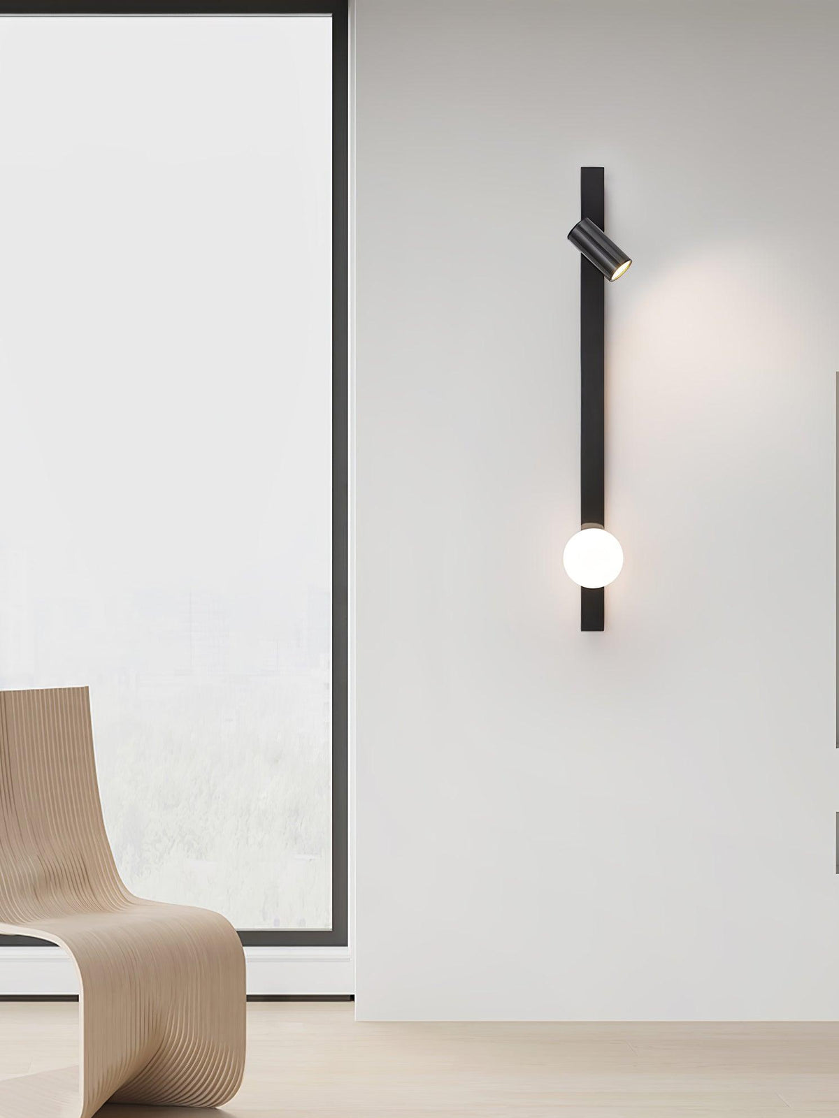 Aloz wandlamp van messing glas minimalistisch