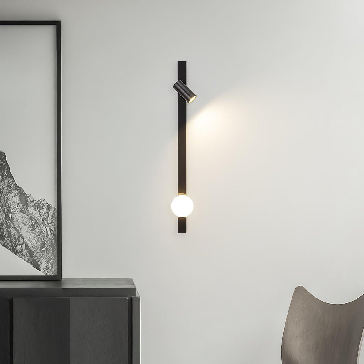 Aloz wandlamp van messing glas minimalistisch